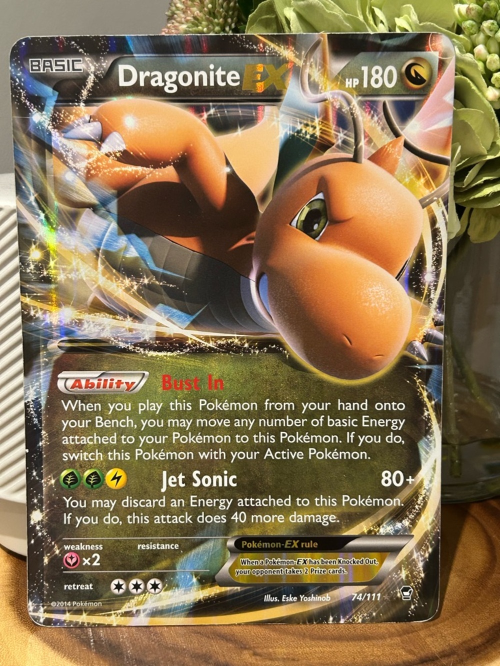Pokémon Dragonite EX 2014 Jumbo card, 74/111, Collectible, Fan Favorite